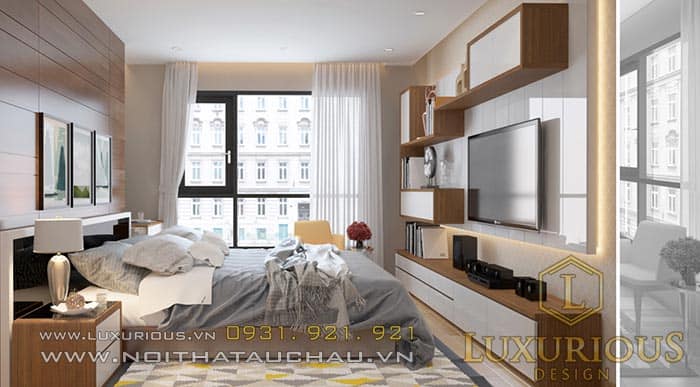 Mẫu thiết kế phòng ngủ chung cư