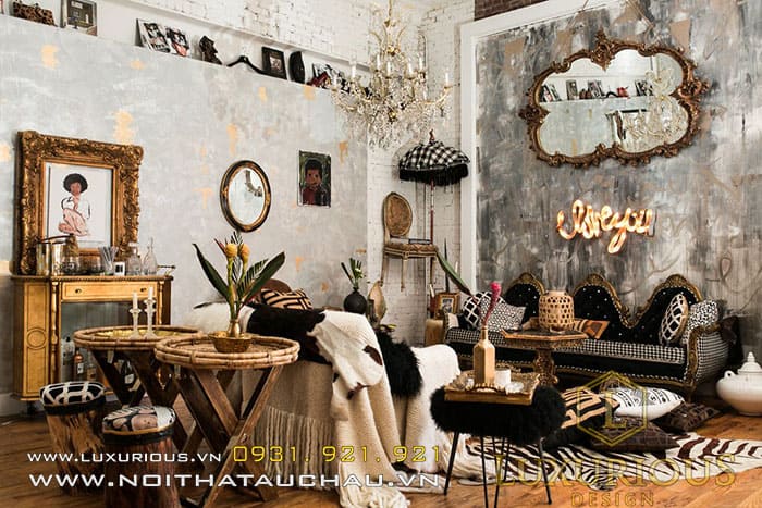 Thiết kế quán cafe phong cách Bohemian