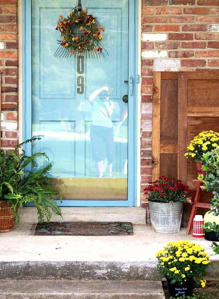 Painted Metal Storm Door And Front Home Improvement Painted Metal Storm Door And Front Home Improvement