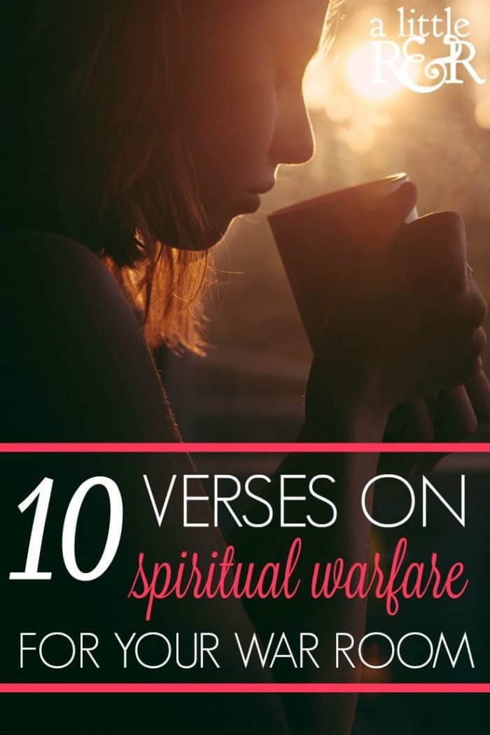 When you're encountering spiritual warfare, take these 10 powerful verses to your war room. | A Little R & R | Rosilind Jukić | Christianity | Christian living | Christian blog | Christian faith | Spiritual Warfare | Quiet Times | #christianblog #christianfaith #christianliving #spiritualgrowth #warroom #warrior #spirituawarfare #Bible #God #Jesus #momlife #mom #quiettime #SOAK #biblejournaling #biblestudy