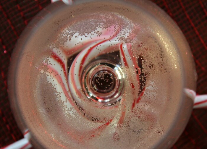 peppermint champagne cocktail