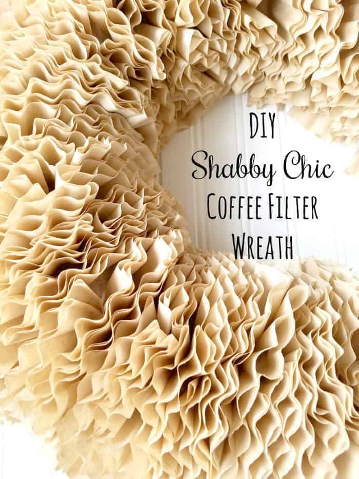 DIY Shabby Chic Coffee Filter Wreath