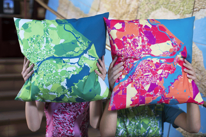 Custom pillows from MapOnShirt.com.