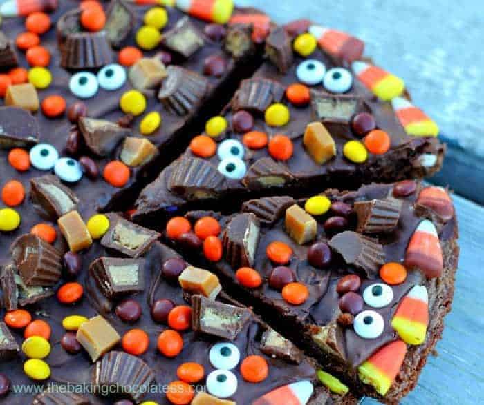 Wicked Good Halloween Brownie Pizza Cookie Brownie Chocolate