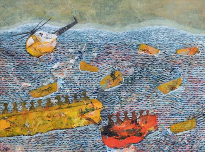 Shoreless Sea, 2018, Acrylic on Canvas, 50 x 70 cm