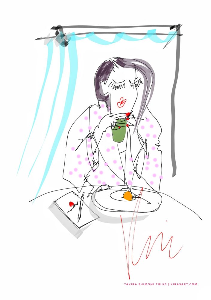Way Back Then-2-woman breakfast ©Yakira Shimoni Fulks—Kiras Art and Poetry