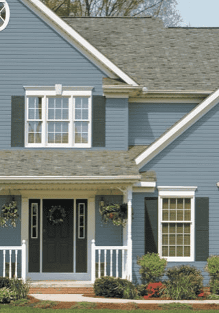 DaVinci House Example DaVinci Vinyl Siding in Midnight Blue