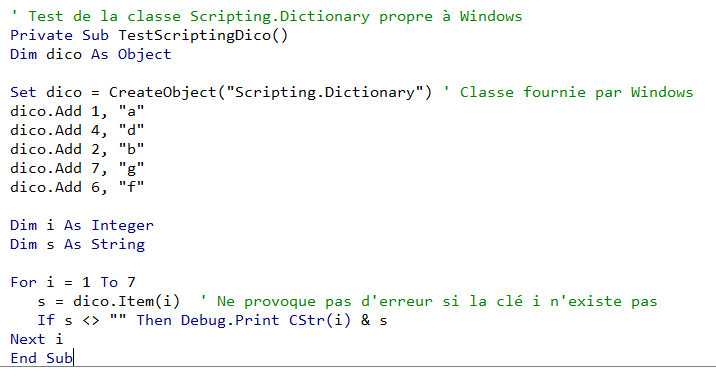 Développement VBA Excel code spécifique Windows