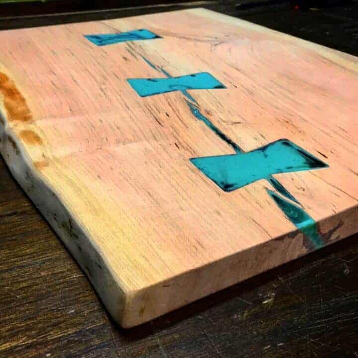 wooden table top with waterproofing treatment