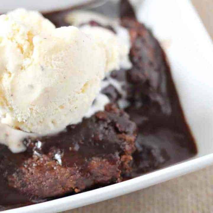 Hot Chocolate Brownie Pudding