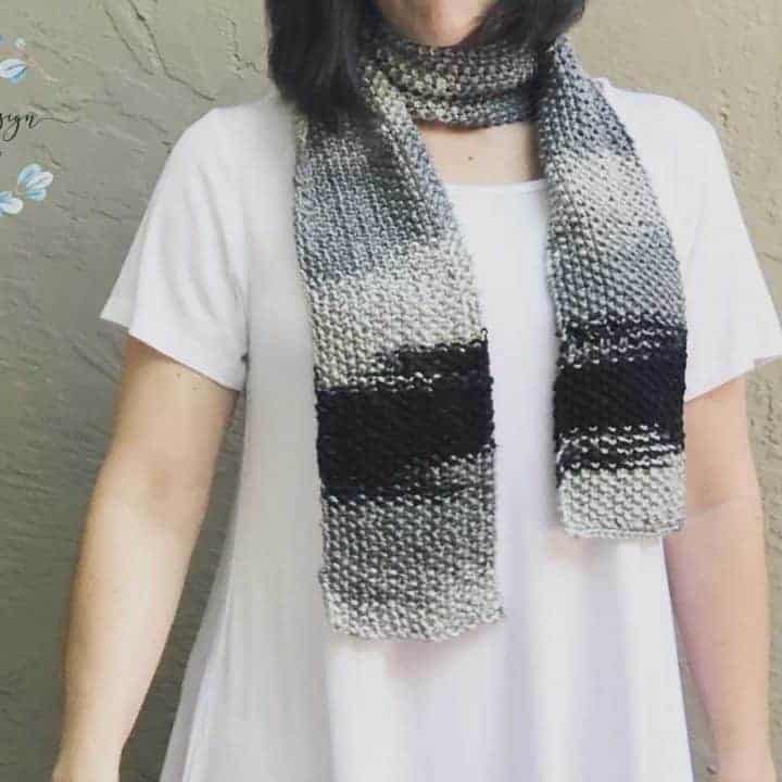 picture of seed stitch scarf free knitting pattern easy