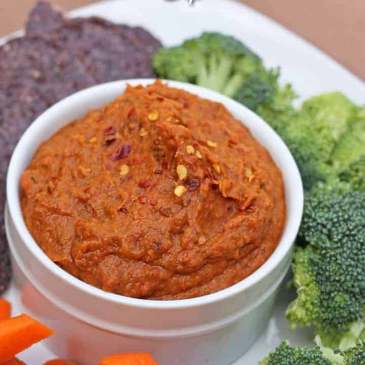 Roasted Eggplant & Red Pepper Dip {Recipe}