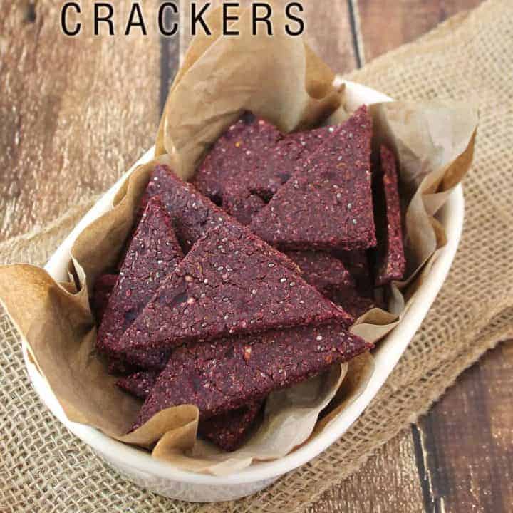 Buckwheat Beet & Flaxseed Crackers
