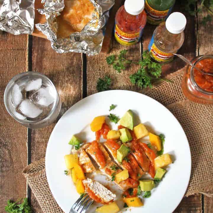 Spicy Pineapple Mango Chicken Packets #KingOfFlavor