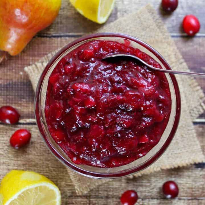 Citrusy Cranberry Pear Sauce
