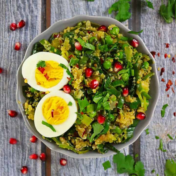 Pineapple Quinoa And Leek Sautéed Salad