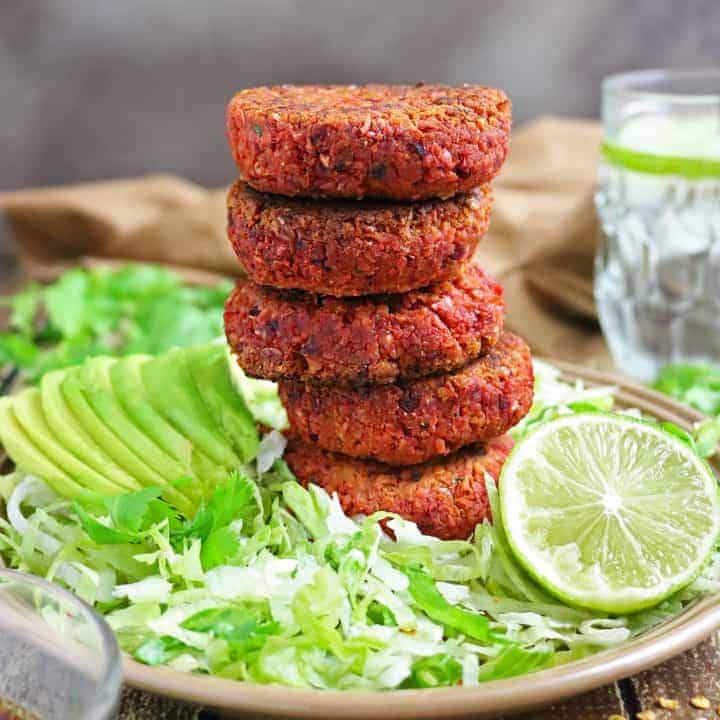 Teriyaki Chickpea Beet Burgers