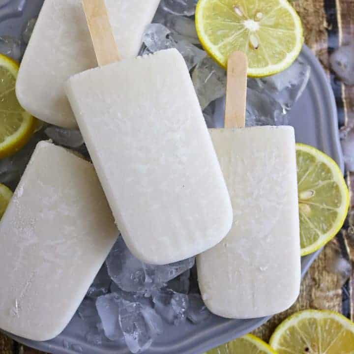 Creamy 3-Ingredient Limoncello Popsicles