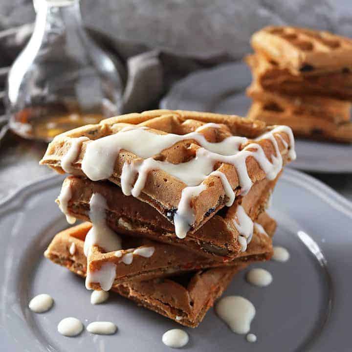 Easy Healthy-ish Carrot Cake Waffles