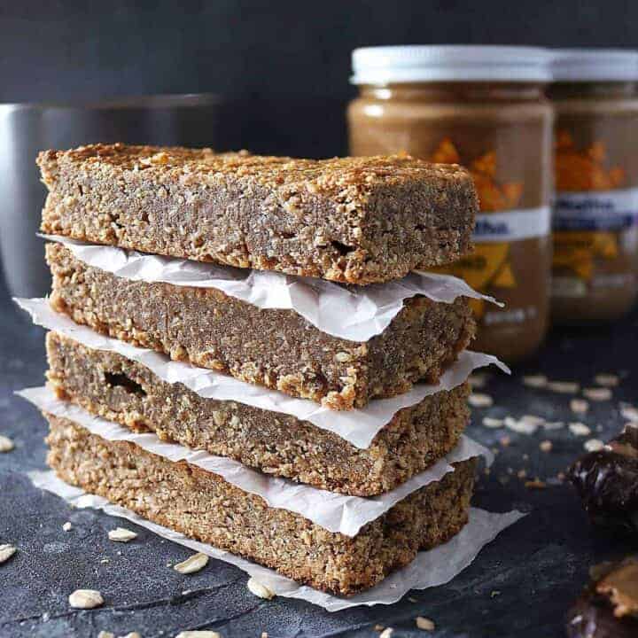 Easy Date Almond Butter Bars {Refined Sugar Free • Gluten Free}