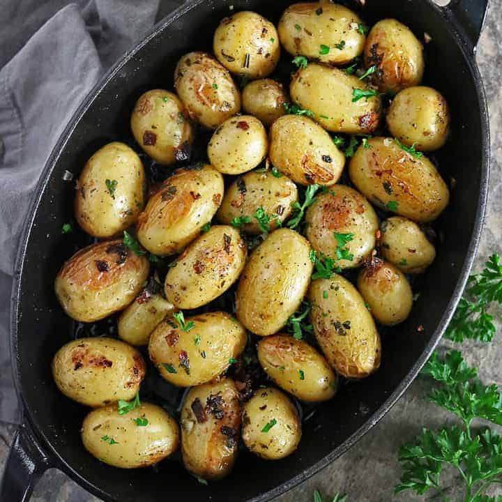 Cast-iron Garlic Herb Potatoes
