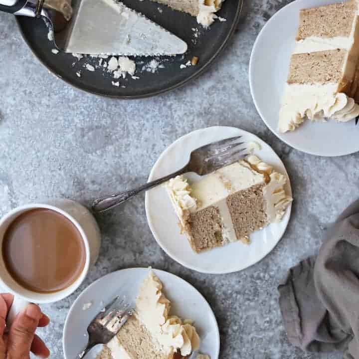 Easy Pumpkin Spice Cake with Maple Brown Sugar Icing
