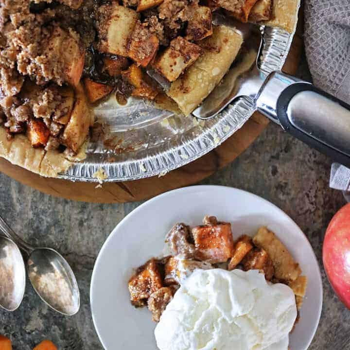 Easy Apple Crumble Pie with Butternut Squash Recipe
