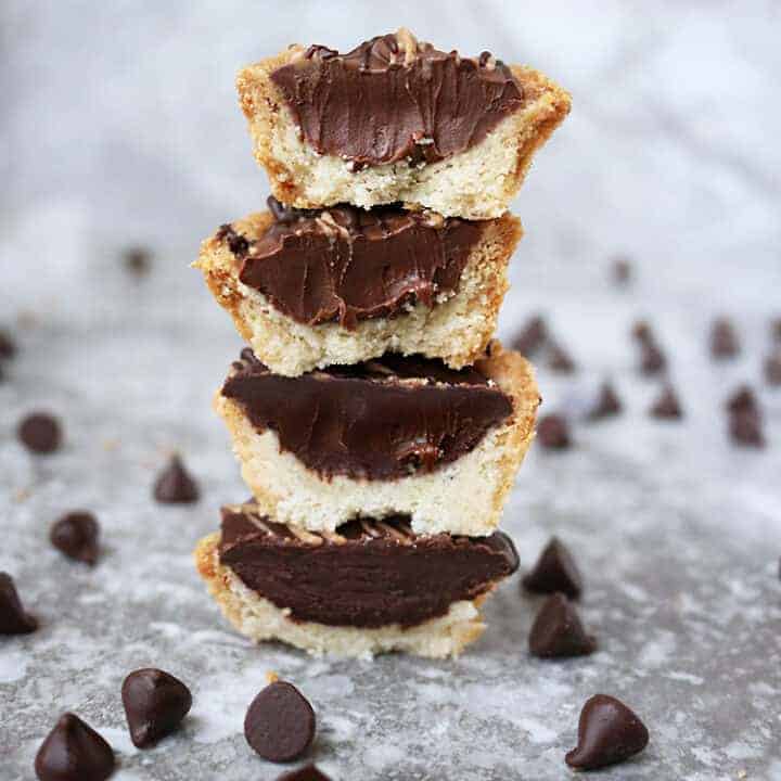 Easy Chocolate Almond Tarts