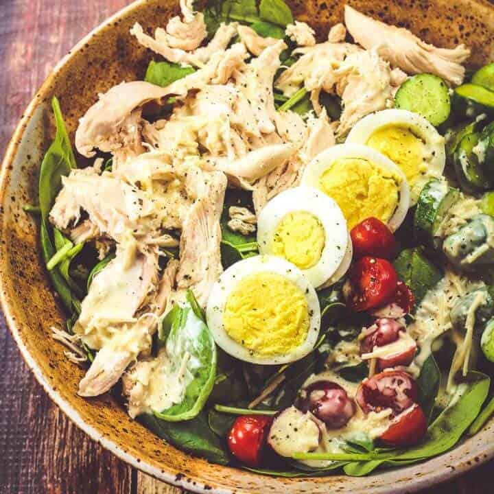 Simple Spinach Salad with Parmesan Dressing Simple Spinach Salad with Creamy Parmesan Dressing
