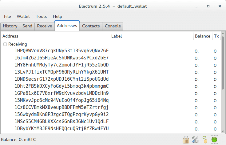 electrum screenshot