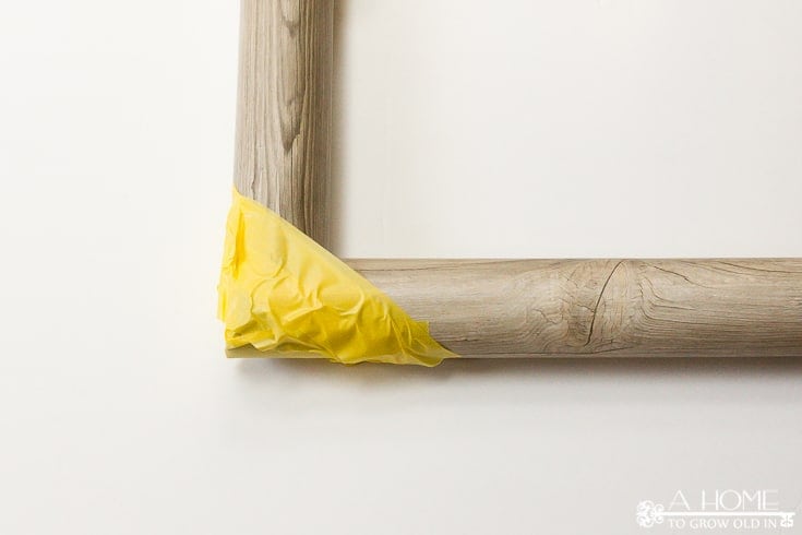 corner of pool noodle wreath with tape