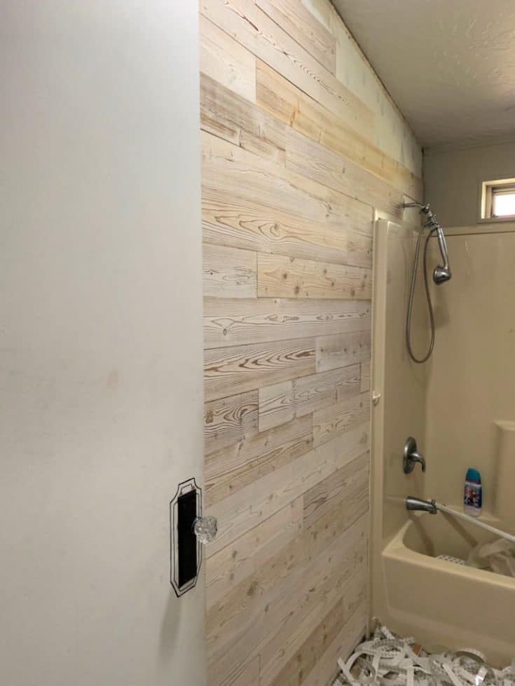 Faux Shiplap Accent Wall