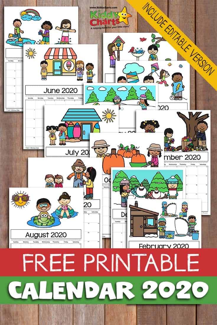 Looking for a free printable 2020 calendar? Then we've got it for you - come take a look now! #calendar2020 #printables #kidsprintables #calendars #kids