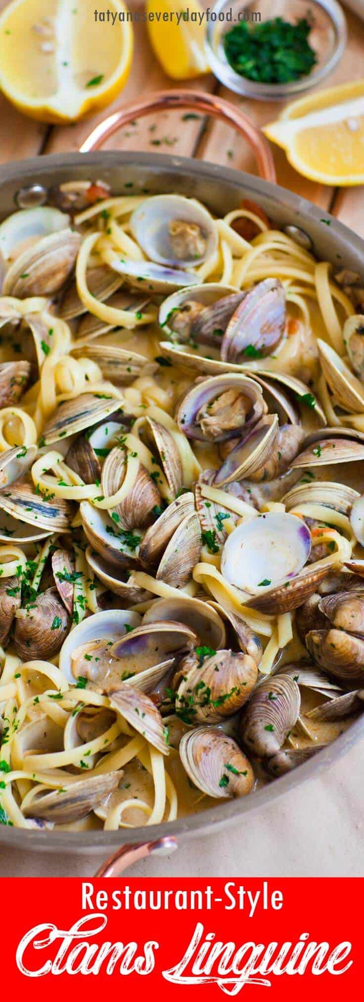 Easy Clams Linguine Recipe (video) Tatyanas Everyday Food