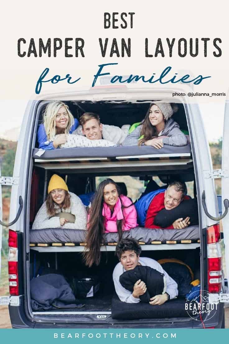 Are you interested in doing van life with your family? Learn the 5 most important things to consider and check out the best family camper van layouts!