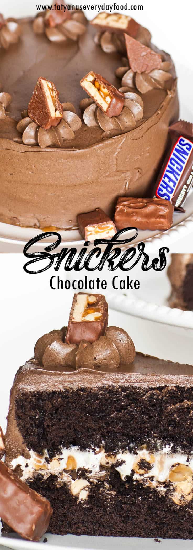 Snickers Chocolate Cake video recipe