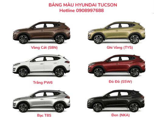 Bảng màu xe Hyundai Tucson