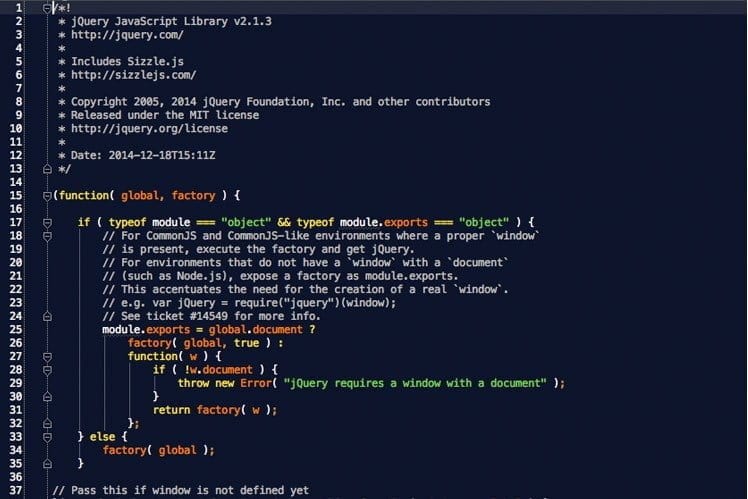 jQuery-bestand groot webprof