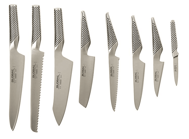 Global 9 Piece Knife Set With Block Global 9 Piece Knife Set With Block