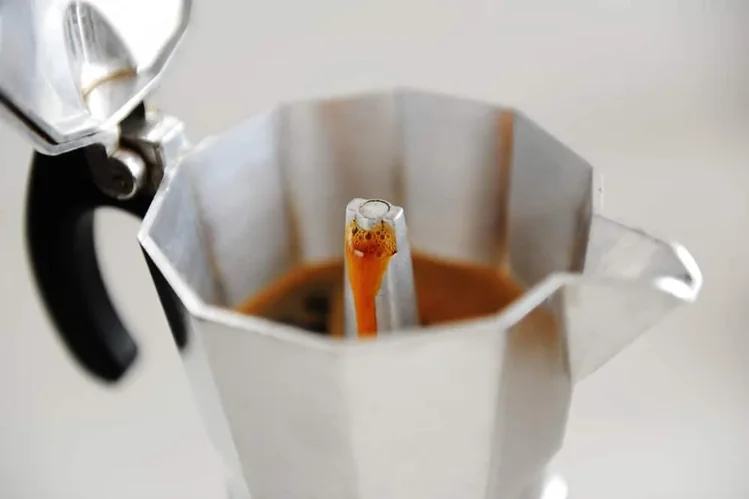 Moka Pot for making coffee while camping