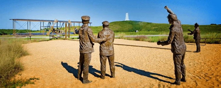 The wright Brothers memorial in the Outer Banks