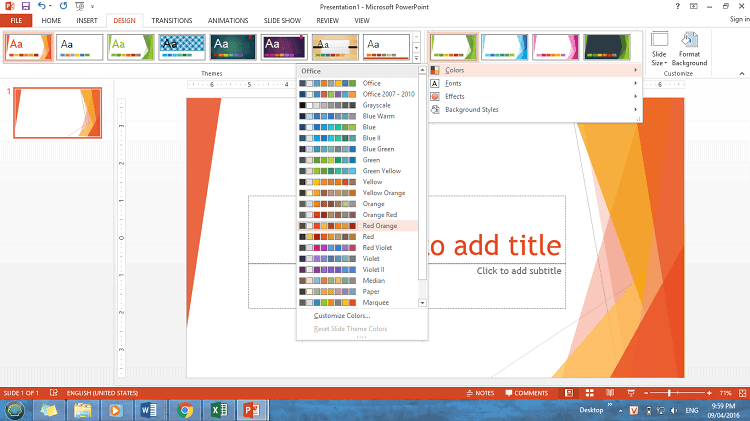 Tùy chỉnh theme cho powerpoint