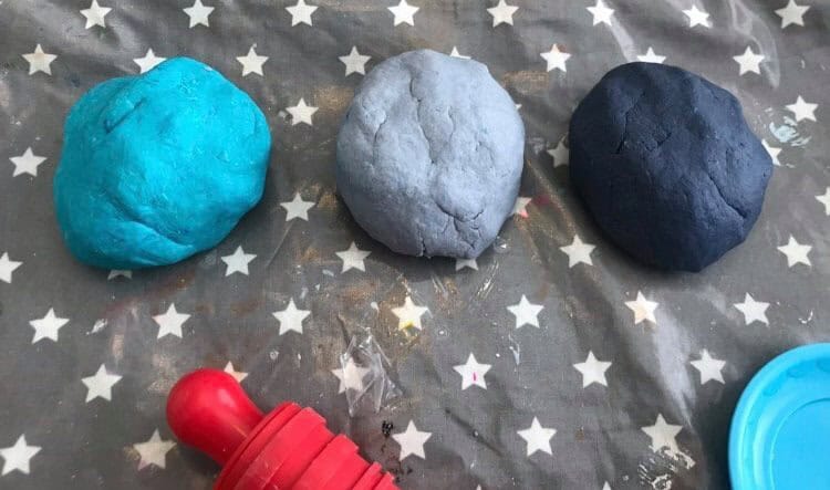 completed homemade playdough
