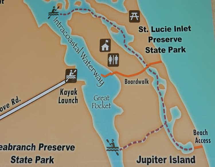 Kayak trail map for St. Lucie Inlet Preserve State Park Kayak trail map for St. Lucie Inlet Preserve State Park