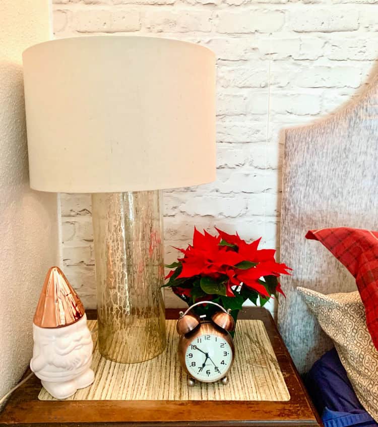 christmas themed bedside table