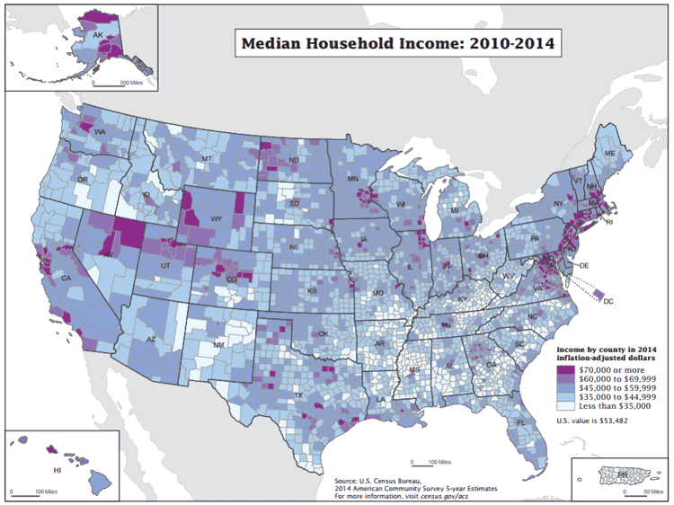 Map: American Community Survey, US Census