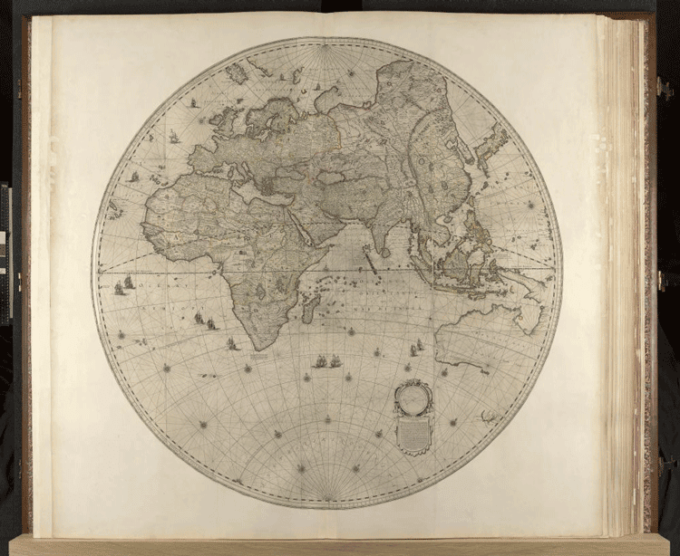 Map of Europe, Asia, and Africa from the Klencke Atlas, ~1660. Image: British Library.