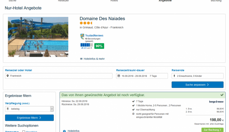 Screenshot Deal -Cote d'Azur günstig Hotels 7 Nächte ab 99,00€ p.P Screenshot Deal - Cote d'Azur günstig Hotels 7 Nächte ab 99,00€ p.P