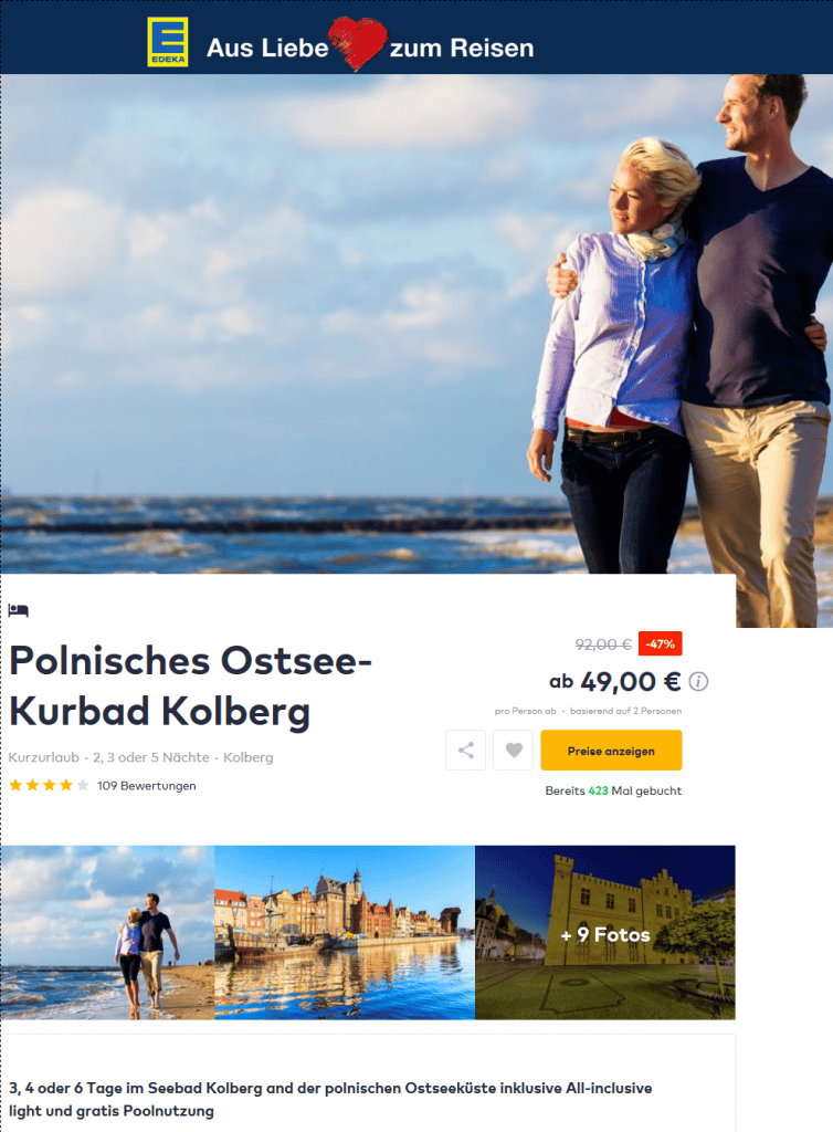 Deal Screenshot - urlaub polnische ostsee eigene anreise Deal Screenshot - urlaub polnische ostsee eigene anreise