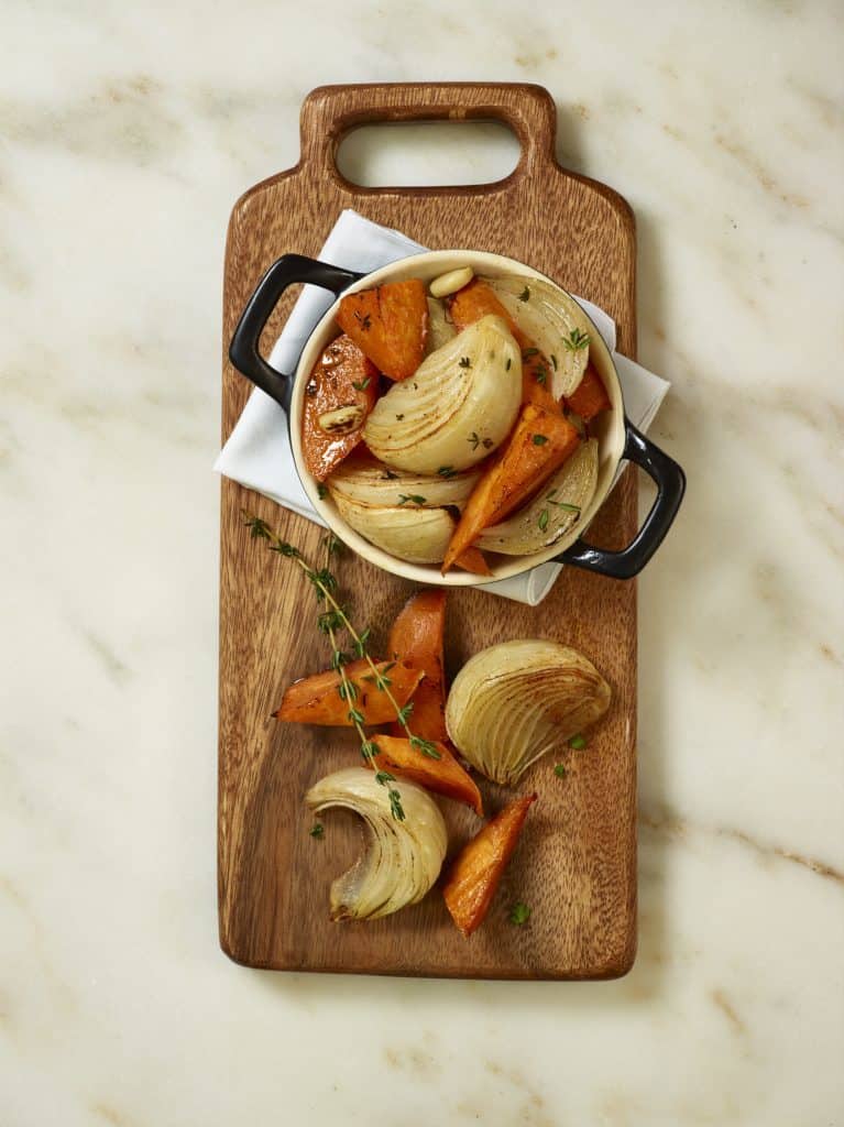 Roasted Sweet Potatoes and Sweet Onions.